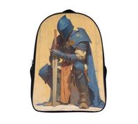 kaiyun El caballero viste una armadura de placas de fragmentos azul cobalto Mochila Escolar Para Infantil Niño Niña,Alta Capacidad Mochilas Viaje De Bolsas Para 16 inch
