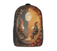 kaiyun El enano sentado sobre el sol conversando con la luna Mochila Infantil Bolsa De Escolar Niña Niño Bolsas Mochilas Para Colegio Viaje Cámping 17inch