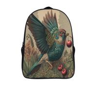 kaiyun El gorrión gigante sostenía dos cerezas en su pico Niños,Mochilas Escolares Adolescentes, Alta Capacidad Bolsas Infantil,Informal Primaria Y Secundaria 39x29x16cm