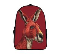 kaiyun El legendario canguro rojo en el extremo norte Mochilas Para Chicos Y Chicas Adolescentes Bolsa De Escuela 16 inch Gran Capacidad Con Hebilla De Ajust
