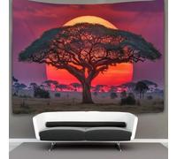 kaiyun El sol sale sobre África Tapiz Tapices De Pared,Colcha De Pícnic, Decorativo Toalla De Playa 150cmx200cm