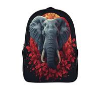 kaiyun Elefante Head Mochilas Escolar,3D Animalsalvaje Impreso,Bolsas De Niños Estudiantes De Primaria Y Secundaria 16 inch