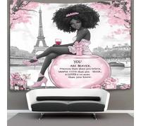 kaiyun Escena de París,Arte de empoderamiento femenino Tapiz Para Colgar En La Pared,estético Decoración Del Hogar Para Sala De Estardormitorio 130cmx150cm