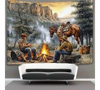 kaiyun Escena de vaqueros del oeste Tapiz Para Colgar En La Pared Estilo de aventura rústica al aire libre Tapices Estéticos,decoración De Dormitorio, Sala De Estar,dormitorio 100cmx150cm