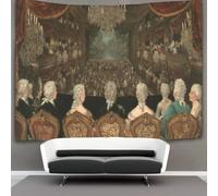 kaiyun Espaldas de público aristocrático Tapiz Teatro del siglo XVIII Para Colgar En La Pared Del Dormitorio Decoración Del Hogar Impresión HD Para Sala De Estar,dormitorio Y Dormitorio 150cmx200cm