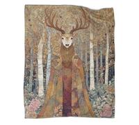 kaiyun Espíritu del Bosque de Ciervos Manta,Suave,Cómoda Y,con Patrón 3D Sofá Cama,Adecuado para Uso Doméstico Y Camping.,60x80inch(150x200cm)