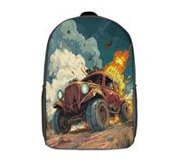 kaiyun Estilo de arte de destrucción Mochila |Dibujos animados Drawing | Bolsa Escolar Unisex Para Niños Pequeños 17inch