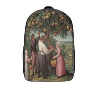 kaiyun Estilo del siglo XVII, una familia de cuatro recogiendo fruta de un árbol Mochilas Escolares Adolescentes Para Escuela Intermedia Niño Y Niñas Bolsas Escolares 17inch