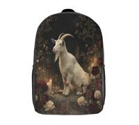 kaiyun Estilo gótico romántico: cabras nobles Mochila Bolsas Escolar De Impresos En 3D De Para Niños Niñas Estudiantes De Primaria Y Secundaria 17inch