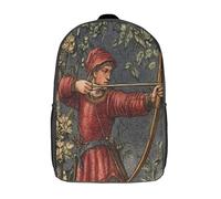 kaiyun Estilo medieval Arquero sosteniendo arco y flecha Mochilas Escolares Adolescentes Para Escuela Intermedia Niño Y Niñas Bolsas Escolares 17inch