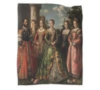 kaiyun Estilo Renacentista Manta,Reina y Rey Ropa Cama Suave Y Liviana para Todas Las Estaciones Picnics,Viajes,decoración del Hogar 40x50inch(100x130cm)