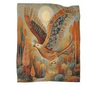 kaiyun Fénix Spreads Its Wings and Soars High, Spirals and Vortexes Manta De Sofá Colcha Patchwork Súper Suave,Ligera, Y Cómoda,Funda Nórdica 40x50inch(100x130cm)