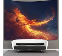 kaiyun Fénix Tapiz Cielo Estrellado Decoración Del Hogar Impresión HD Para Sala De Estar,dormitorio 180cmx230cm