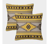 kaiyun Figura de mendigo Indio hopi con patrón Horizontal Fundas De Almohada Cojín Decorativo para Sofá Decoración Coche 50x50cm 2 Paquetes