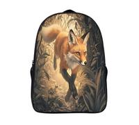 kaiyun Fox Bolsa De Escuela De Niño Y Niña,Mochila De Escuela Primaria Con Estampado De Running in The Jungle Dibujos Niños Adolescentes 16 inch