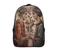 kaiyun Frescos de Pompeya Niños,Mochilas Escolares Adolescentes, Alta Capacidad Bolsas Infantil,Informal Primaria Y Secundaria 16 inch