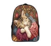 kaiyun Gatito Mochila Escolar Para Niños Gran Capacidad Expresión de acurruCochese En 3D Para Estudiantes De Primaria Y Secundaria De 16 inch