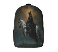 kaiyun Gótico oscuro Mochilas Escolar Caballero con Armadura Negra Impresos En 3D Estudiantes De Primaria Y Secundaria Bolsas 17inch