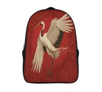 kaiyun Grulla blanca oriental voladora Mochila Escolar Para Niños Viaje Bolsas Para Portátil Adolescentes Alta Capacidad Bolsa De Escuela 16 inch
