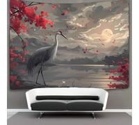 kaiyun Grulla otoñal Algodon Sheets Curtains Tapices,Paisaje l Art Decoración De Pared Tapiz,para Dormitorio, Salón, Casa 150cmx200cm