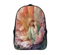 kaiyun Hada sentada sobre una hermosa flor Mochila Para Niños De Libro De Jardín De Infantes Ajustables De Libro De Niñas De Escuela Primaria 16 inch