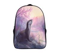 kaiyun Happy Nutria Mochilas Escolares Niña Niño Backpack Juveniles Adolescentes Flores in Bloom Bolsas Multi-bolsillo 16 inch