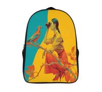 kaiyun Hermosa fotógrafa, ave del paraíso Bolsa Unisex, Mochila Escolar Para Adolescentes Ultraligero 39x29x16cm