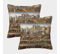 kaiyun Historia Medieval Francesa: del Siglo V al XV d. C. Fundas De Almohada Decoración del Hogar con Cremallera Invisible 50x50cm 2 Paquetes