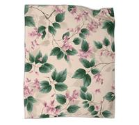 kaiyun Hojas Rosa Claro y Verde, pequeñas Flores Blanket Sofa Throw 3D Impreso Es Suave Y Cómodo Al Tacto,Adecuado para Que Toda La Familia Se Mantenga Abrigada 80x90inch(200x230cm)
