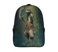 kaiyun Hombrecito rana fumando una pipa Mochila Niña Chicos Bolsa De Escuela Adolescentes Colegio Infantil 16 inch