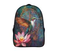 kaiyun HummingPájaro Mochilas Escolar Sacred Geometry Loto Impresos En 3D Estudiantes De Primaria Y Secundaria Bolsas 16 inch