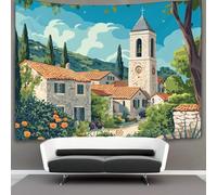 kaiyun Iglesia rural,Estilo póster Tapiz Para Colgar En La Pared,estético Decoración Del Hogar Para Sala De Estardormitorio 150cmx200cm
