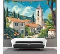 kaiyun Iglesia rural Tapiz De Pared Estilo póster Wall Tapestry, Ela Decoración Para Sala Estar Dormitorio La Pared Del 180cmx230cm