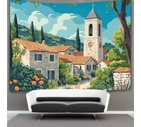 kaiyun Iglesia rural Tapiz Para Colgar En La Pared Estilo póster Tapices Estéticos,decoración De Dormitorio, Sala De Estar,dormitorio 70cmx100cm