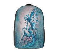 kaiyun Ilustración de hada Niña,Chicos Estilo de arte fantástico Mochila Escolar Para Viaje Bolsa De Escuela 17inch