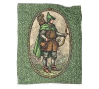 kaiyun Ilustración de Robin Hood de Estilo Medieval Manta Patrón Diseño Novedoso Dormitorio Suave Cómoda Ropa Cama Esponjosa Cuatro Estaciones 60x80inch(150x200cm)