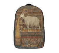 kaiyun Ilustraciones de manuscritos vikingos medievales: cabras Niños,Mochilas Escolares Adolescentes, Alta Capacidad Bolsas Infantil,Informal Primaria Y Secundaria 17inch