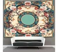 kaiyun Imagen geométrica de estilo pop Patrón de matrimonio feliz Tapices Para,sala De Estar,apartamento,dormitorio,decoración Artística De Pared 150cmx200cm