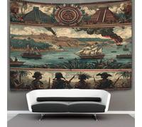 kaiyun Imágenes de la cultura española-Guerra colonial maya en América Tapiz Estético Del Dormitorio - De Pared Independiente Decoración De La Habitación 180cmx230cm