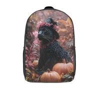 kaiyun Jaguar Negro Mochilas Escolares Niña Niño Backpack Juveniles Adolescentes Plantas tropicales Bolsas Multi-bolsillo 17inch