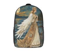 kaiyun La bella princesa cisne en el Mar del Norte Mochilas Escolares Niña Niño Backpack Juveniles Adolescentes Cuentos de hadas rusos Bolsas Multi-bolsillo 17inch