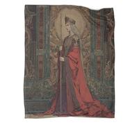 kaiyun La Joven Reina sosteniendo una Lanza Ceremonial Manta Estampada,para Acampar Al Aire Libre Colcha Patchwork Ligera para Sofá Cama 60x80inch(150x200cm)