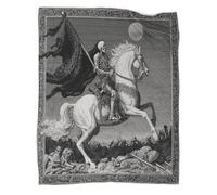 kaiyun La Muerte cabalga sobre un Hermoso Caballo Blanco Manta,Suave,Cómoda Y Cálida,con Patrón 3D Sofá Cama,Adecuado para Uso Doméstico Y Camping.,40x50inch(100x130cm)