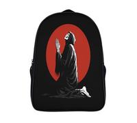 kaiyun La muerte se arrodilla en el suelo y reza Mochilas Hombre Chicas Bolsas Para Trabajo,viaje,diario,escolar Y Escolares De Gran Capacidad 16 inch