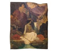 kaiyun La Reina sentada majestuosamente en el Bosque Manta Y Transpirable Suave Estampada para Acampar Al Aire Libre Colcha para Dormitorio De Las Cuatro Estaciones 80x90inch(200x230cm)