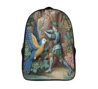 kaiyun Ladrón del siglo XIV luchando contra un loro gigante Mochila Niña Chicos Escolares Adolescentes Bolsa De Escuela Infantil 39x29x16cm