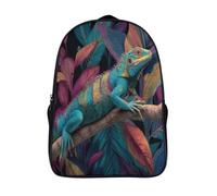 kaiyun Lagarto Sitting on A Branch in The Jungle Mochilas Hombre Chicas Bolsas Para Trabajo,viaje,diario,escolar Y Escolares De Gran Capacidad 16 inch