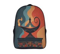 kaiyun Lámpara árabe Niños, Niñas Y Adolescentes, Bolsa De Escuela Ligera Para Portátil, Estilo Vintage del Siglo XX Mochila Informal 16 inch