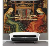 kaiyun Las fortunas sentadas en un telar Tapiz Estilo medieval Para Colgar En La Pared Del Dormitorio Decoración Del Hogar Impresión HD Para Sala De Estar,dormitorio Y Dormitorio 70cmx100cm