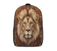 kaiyun León Head Niños,Mochilas Escolares Adolescentes,Patrón de Mandala Alta Capacidad Bolsas Infantil,Informal Primaria Y Secundaria 17inch